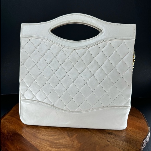 Vintage Chanel White 31 Shopping Tote - Picture 13 of 14